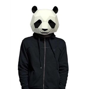 Halloween Panda Paper Mask